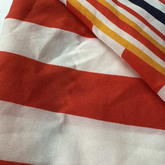 Vintage Nautical Scarf Sailor Navy Cup Red White Blue Stripe Preppy Retro 30” - Picture 15 of 15